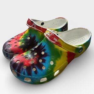 Crocs Classic Tie Dye‎ Slip on Clogs Sandals Womens 11 Men’s 9